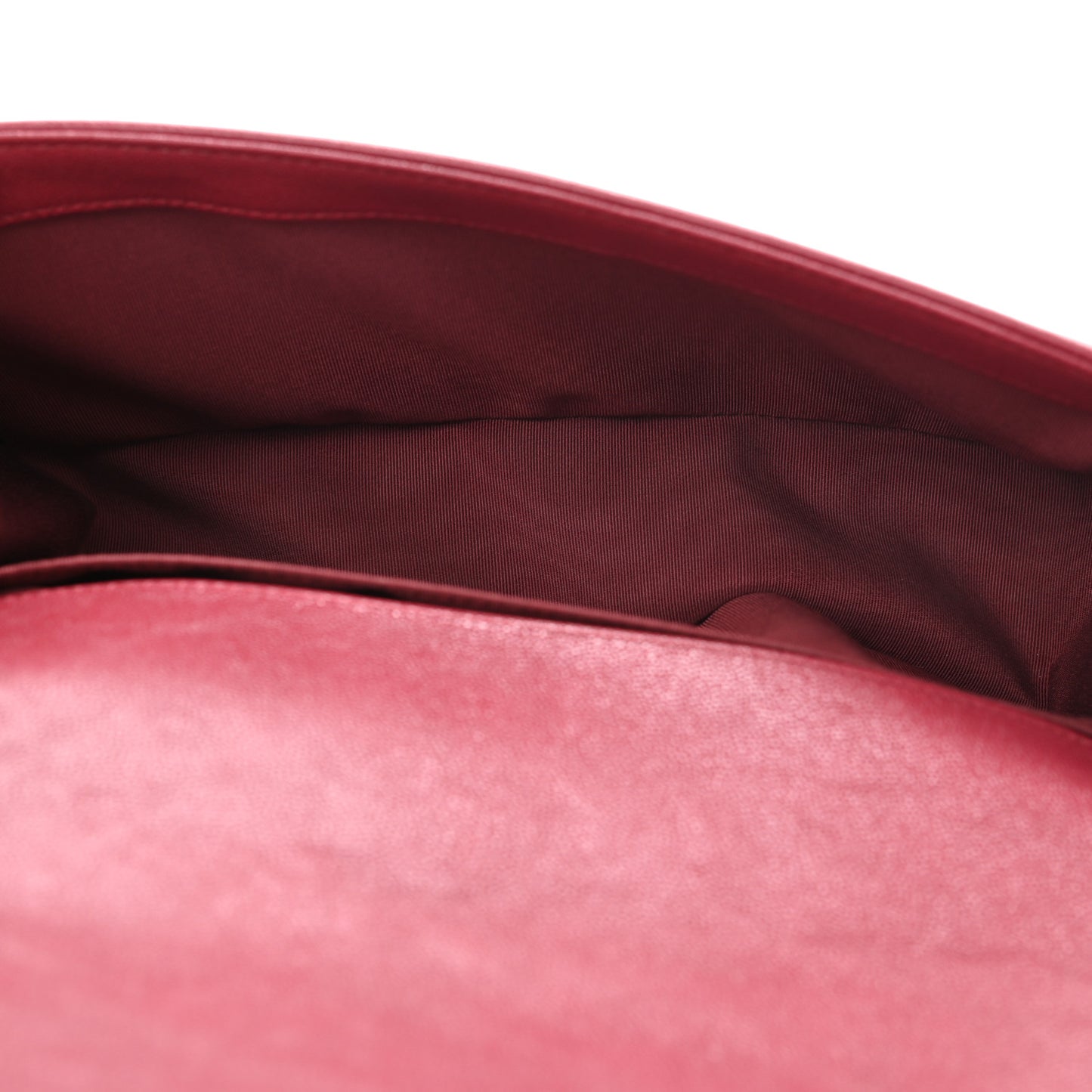 Caviar Chevron Quilted Medium Boy Flap Red