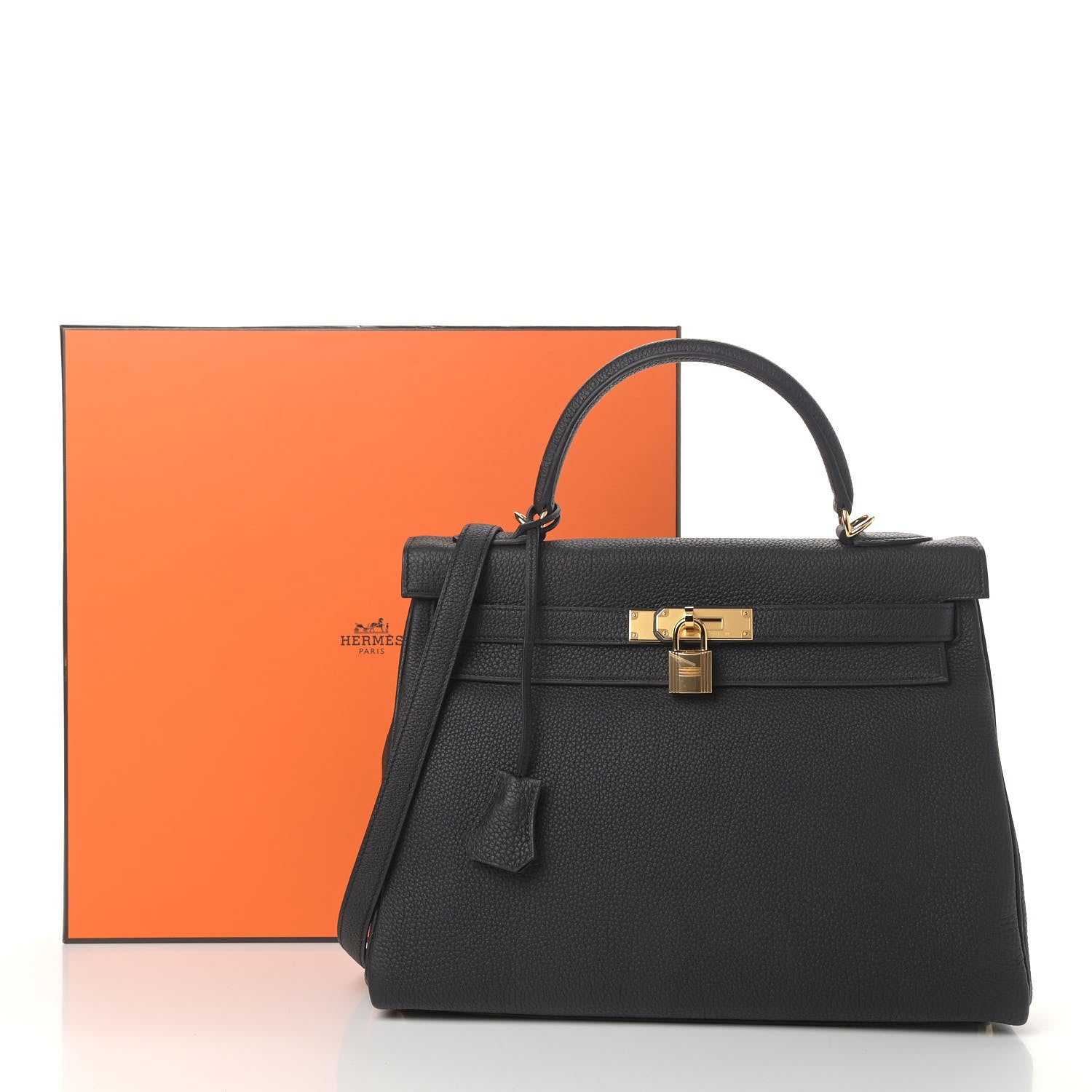 Hermes Togo Kelly Retourne 32 Black 10 of 10