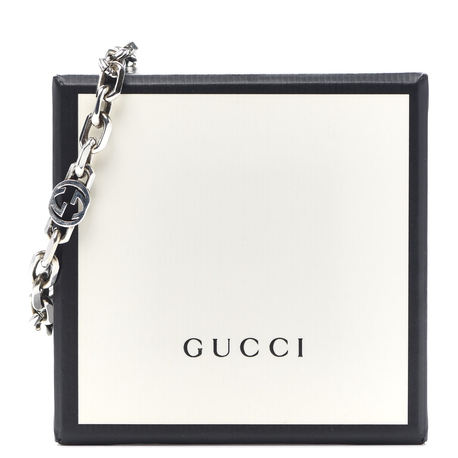 Gucci Sterling Silver Narrow Interlocking G Link Bracelet 6 of 6