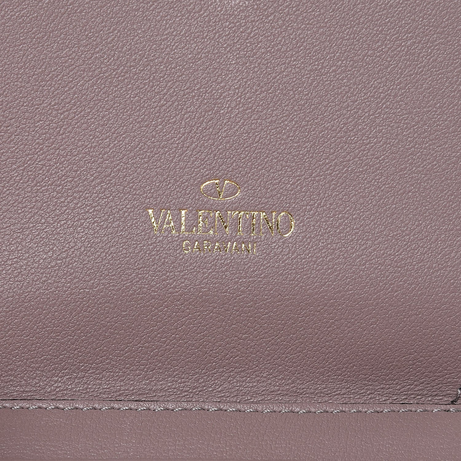 Valentino Garavani Calfskin Rockstud Compact Bi-Fold Wallet Poudre 7 of 8