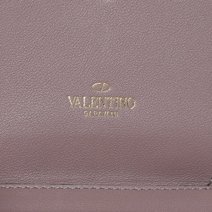 Valentino Garavani Calfskin Rockstud Compact Bi-Fold Wallet Poudre 7 of 8