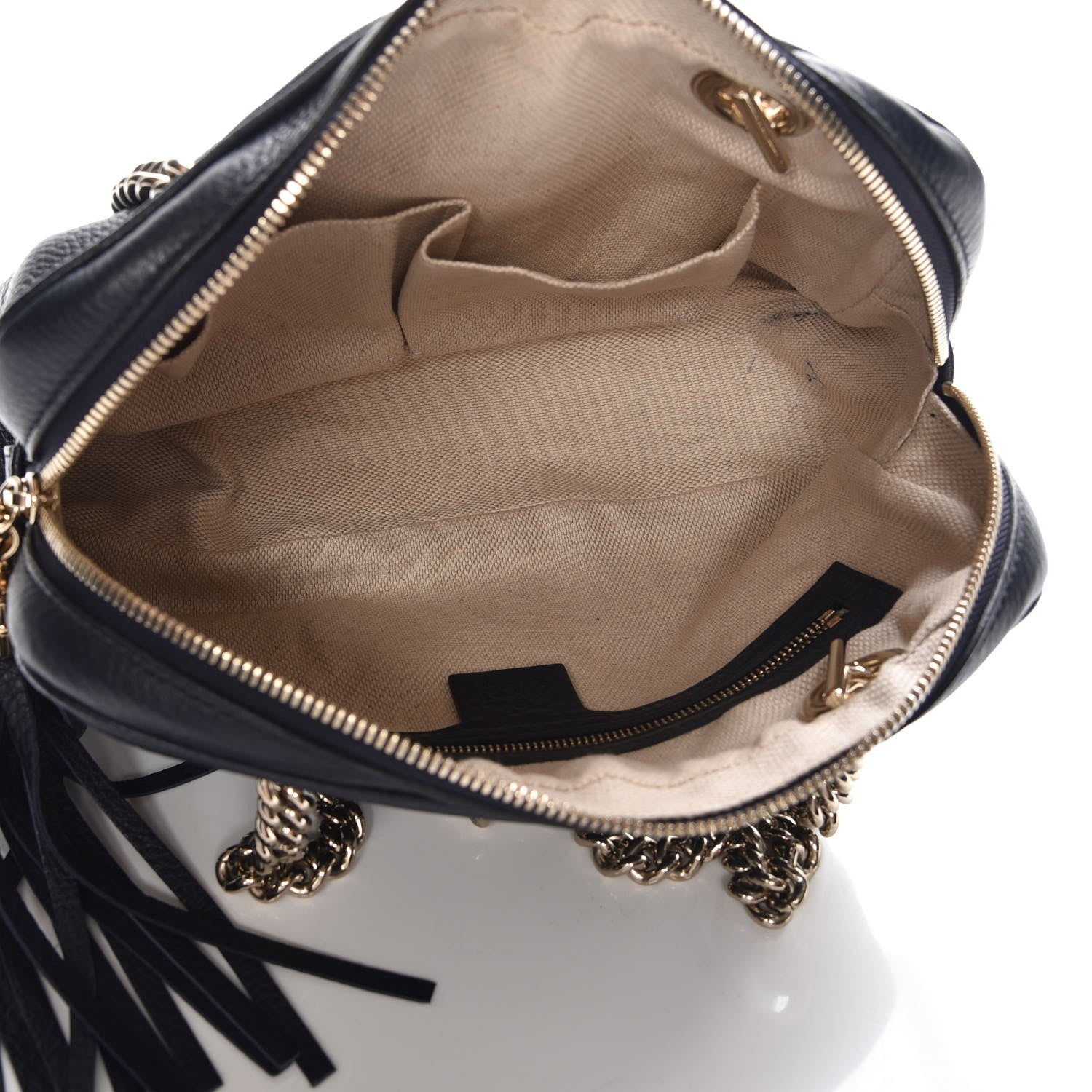 Gucci Pebbled Calfskin Small Soho Bowler Blue 5 of 7