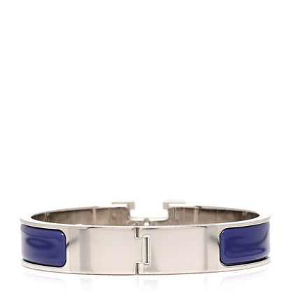 Hermes Enamel Narrow Clic Clac H Bracelet PM Iris 3 of 4