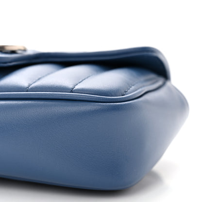 Gucci Calfskin Matelasse Aria Super Mini GG Marmont Shoulder Bag Clear Blue 9 of 10