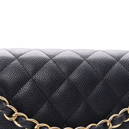 Chanel Caviar Quilted Jumbo Double Flap Navy Blue 8 of 10