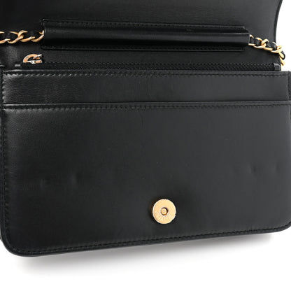 Chanel Orylag Lambskin Boy Wallet On Chain WOC Black 12 of 13