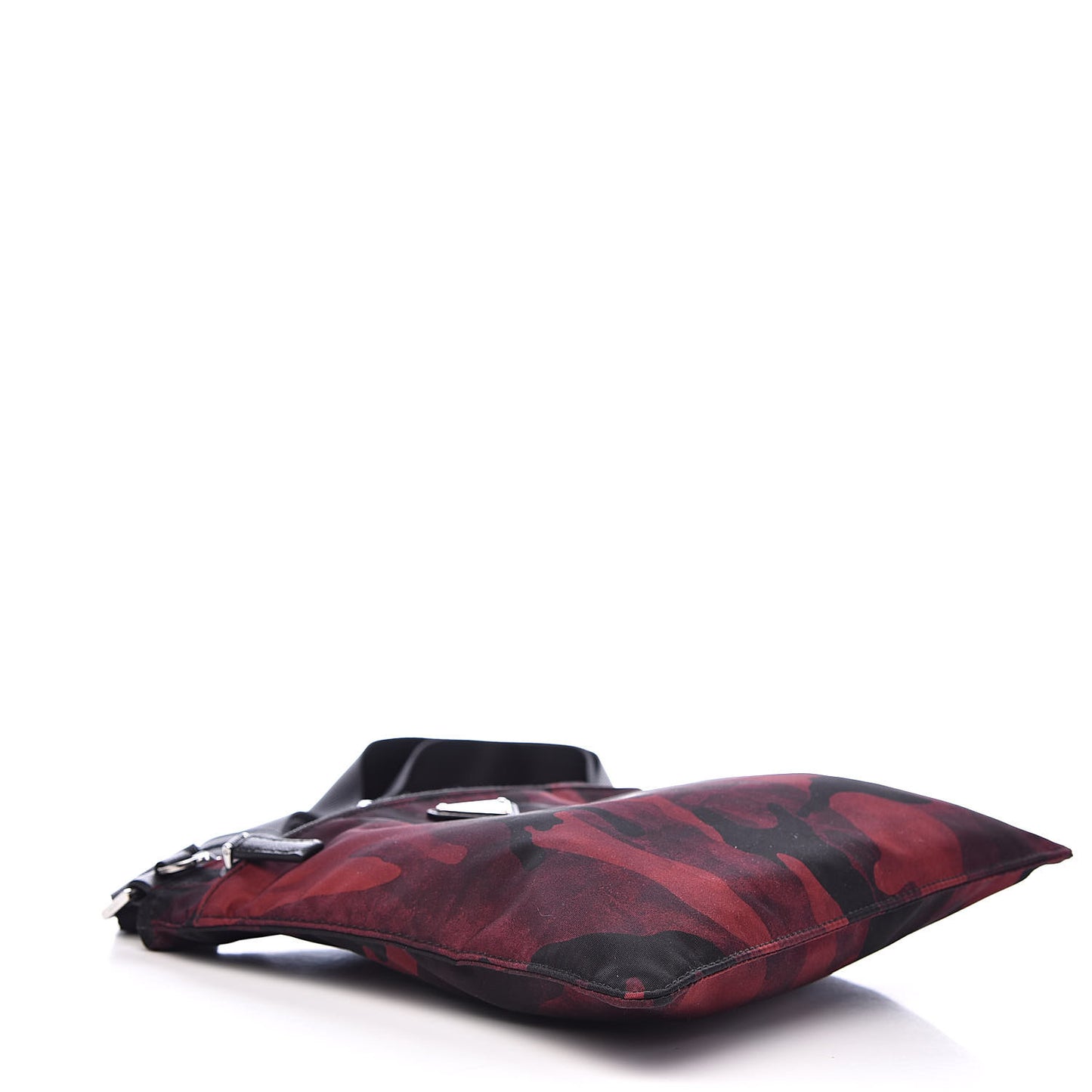 Tessuto Nylon Camouflage Print Flat Messenger Bag Bordeaux