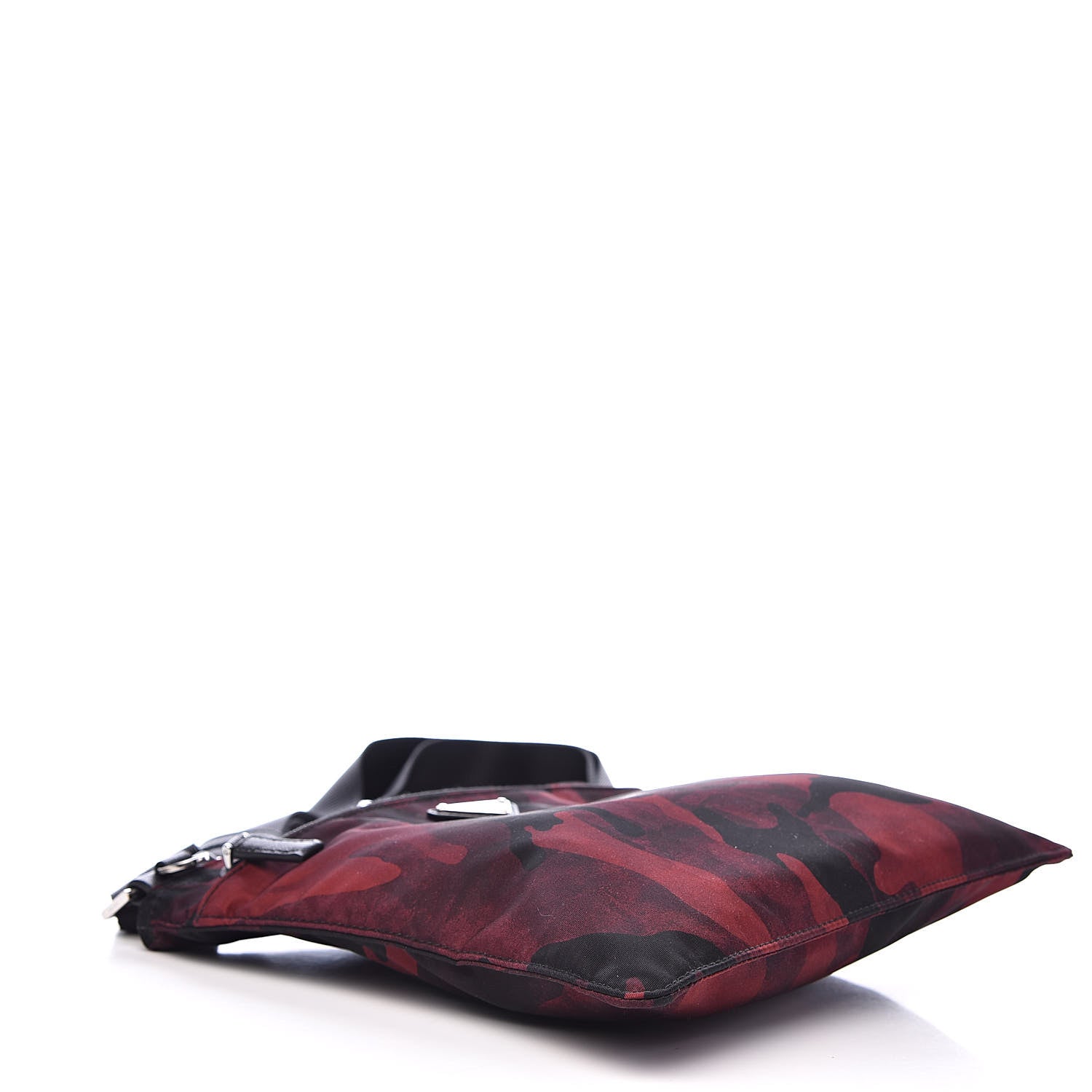 Prada Tessuto Nylon Camouflage Print Flat Messenger Bag Bordeaux 4 of 10
