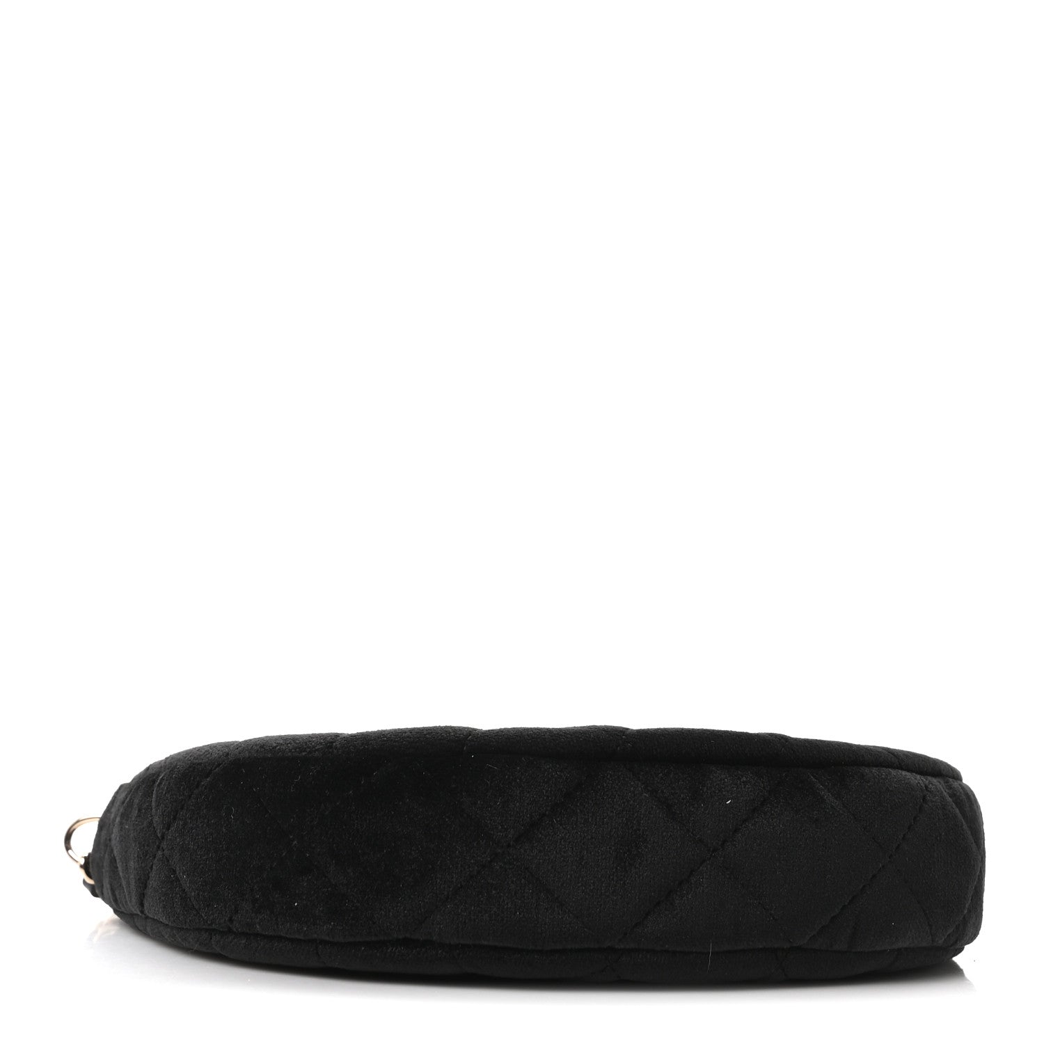 Chanel Velvet Crystal Quilted Chain Hobo Black 4 of 11