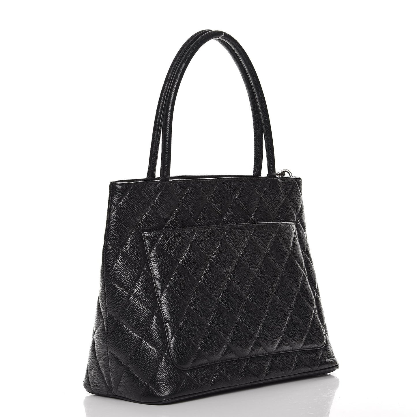 Caviar Quilted Medallion Tote Black