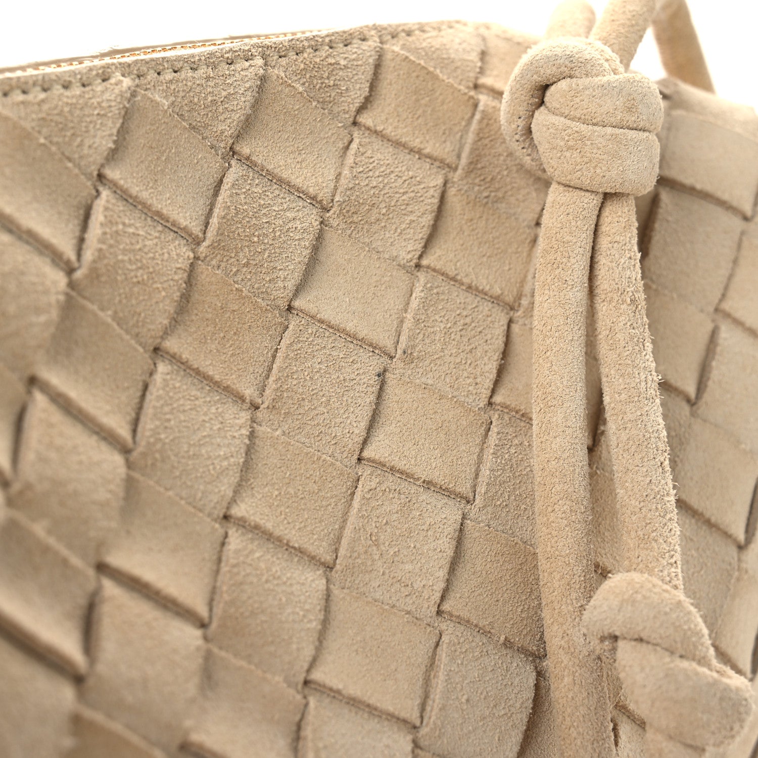 Bottega Veneta Suede Intrecciato Small Loop Camera Bag Sand 12 of 12