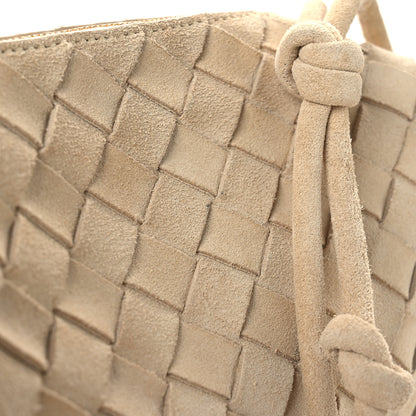 Bottega Veneta Suede Intrecciato Small Loop Camera Bag Sand 12 of 12