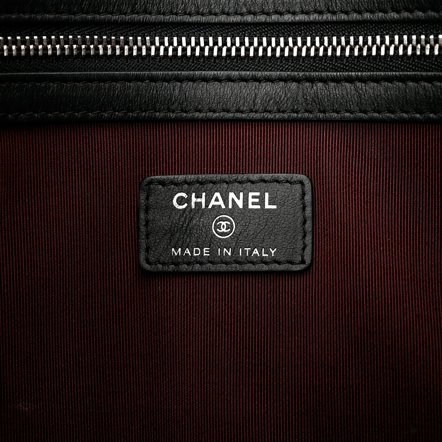 Chanel Caviar Quilted Large Cosmetic Case Black 6 of 7