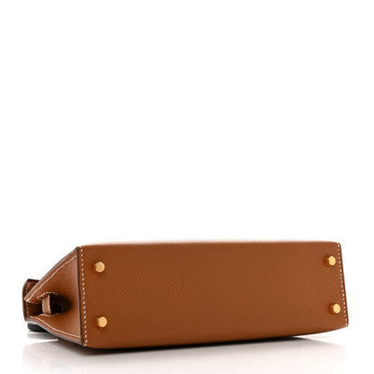 Hermes Epsom Mini Kelly Sellier 20 Gold 4 of 10