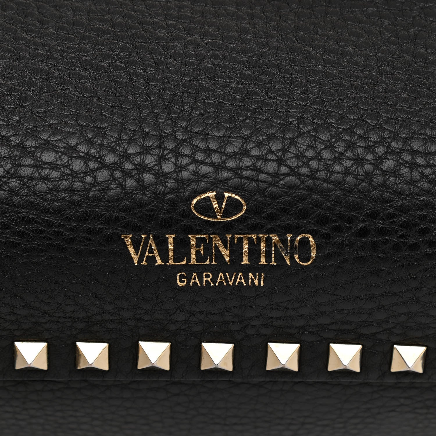 Valentino Garavani Pebbled Calfskin Medium Rockstud Tote Black 6 of 13