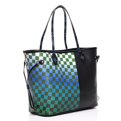 Louis Vuitton Damier Race Neverfull MM Noir Rouge 3 of 13