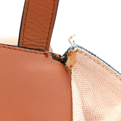 Loewe Calfskin Denim Small Hammock Shoulder Bag Blue Tan 15 of 15