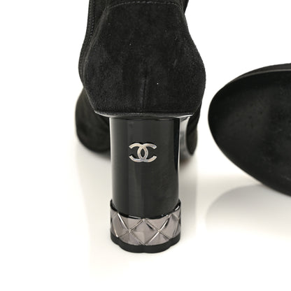 Chanel Suede Calfskin High Boots 37 Black 12 of 12