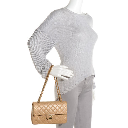 Chanel Lambskin Quilted Small Double Flap Beige 2 of 8