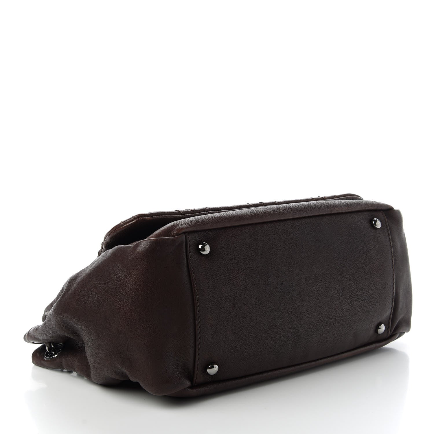 Chanel Calfskin Diamond Stitch Accordion Flap Brown 4 of 10