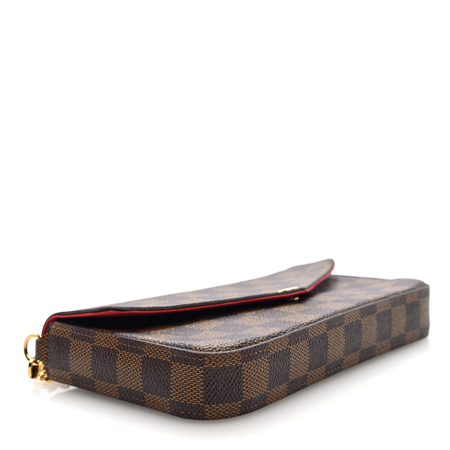 Louis Vuitton Damier Ebene Pochette Felicie Chain Wallet 5 of 10