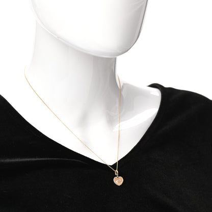 David Yurman 18K Yellow Gold Diamond Heart Initial C Charm Necklace 2 of 6