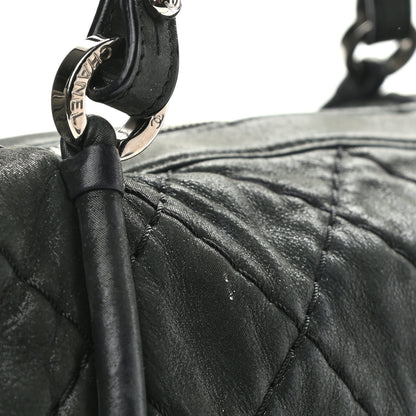 Chanel Calfskin Quilted Relax CC Bowler Bag Black 12 of 12