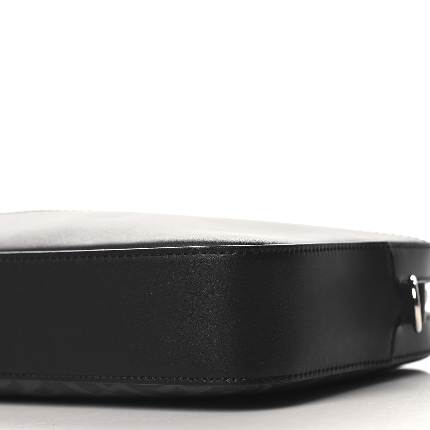 Fendi Glazed Fabric Vitello Liberty FF 1974 Diagonal Medium Camera Case Black Sunflower 10 of 10