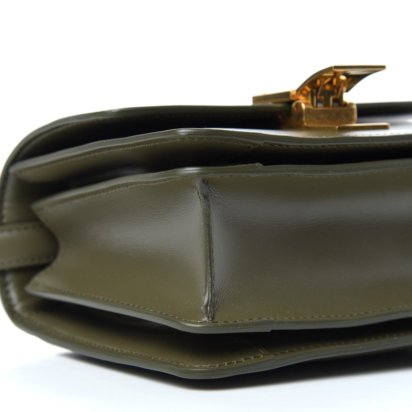 Box Calfskin Small Classic Box Flap Bag Army Green