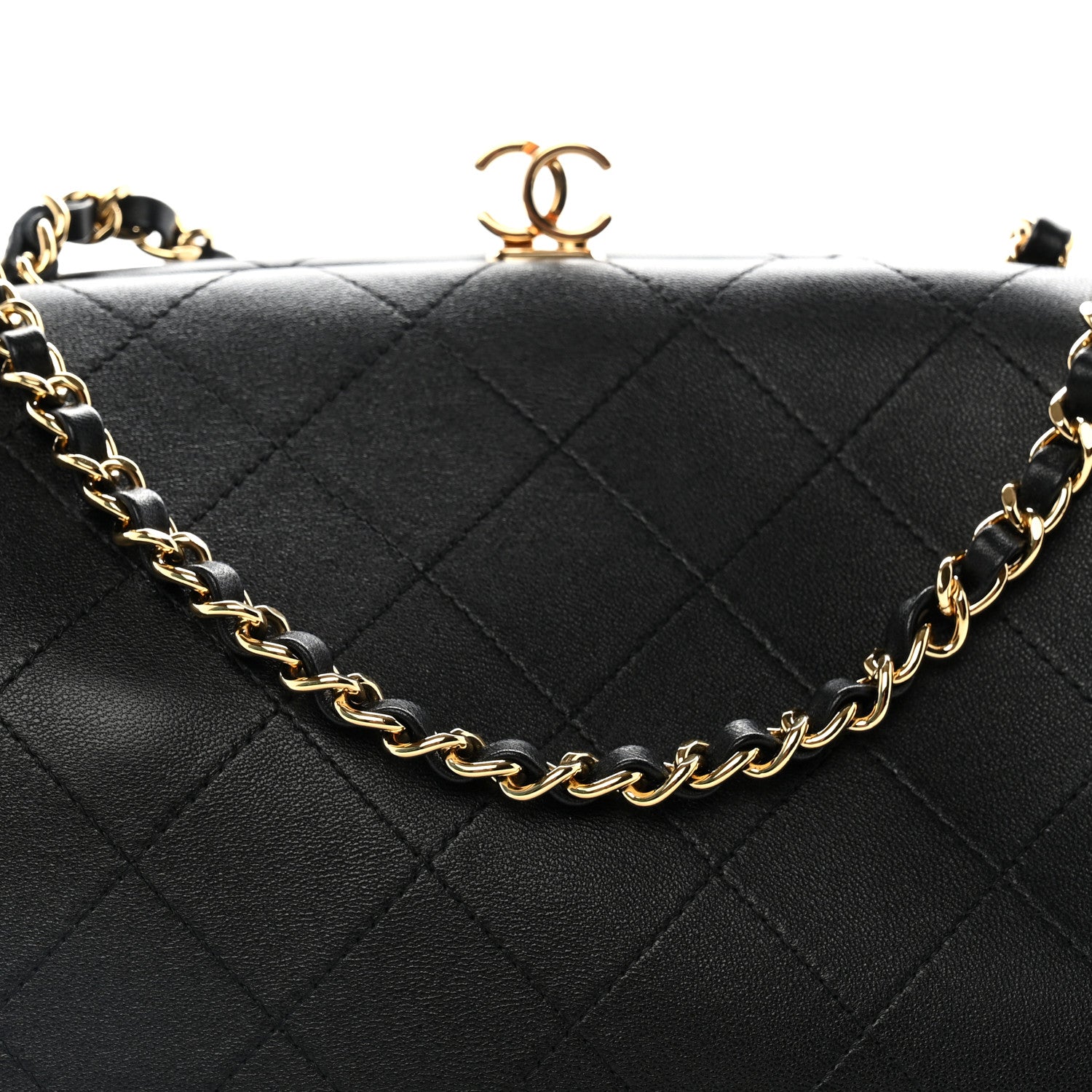 Chanel Lambskin Stitched Clutch With Chain Black 8 of 11