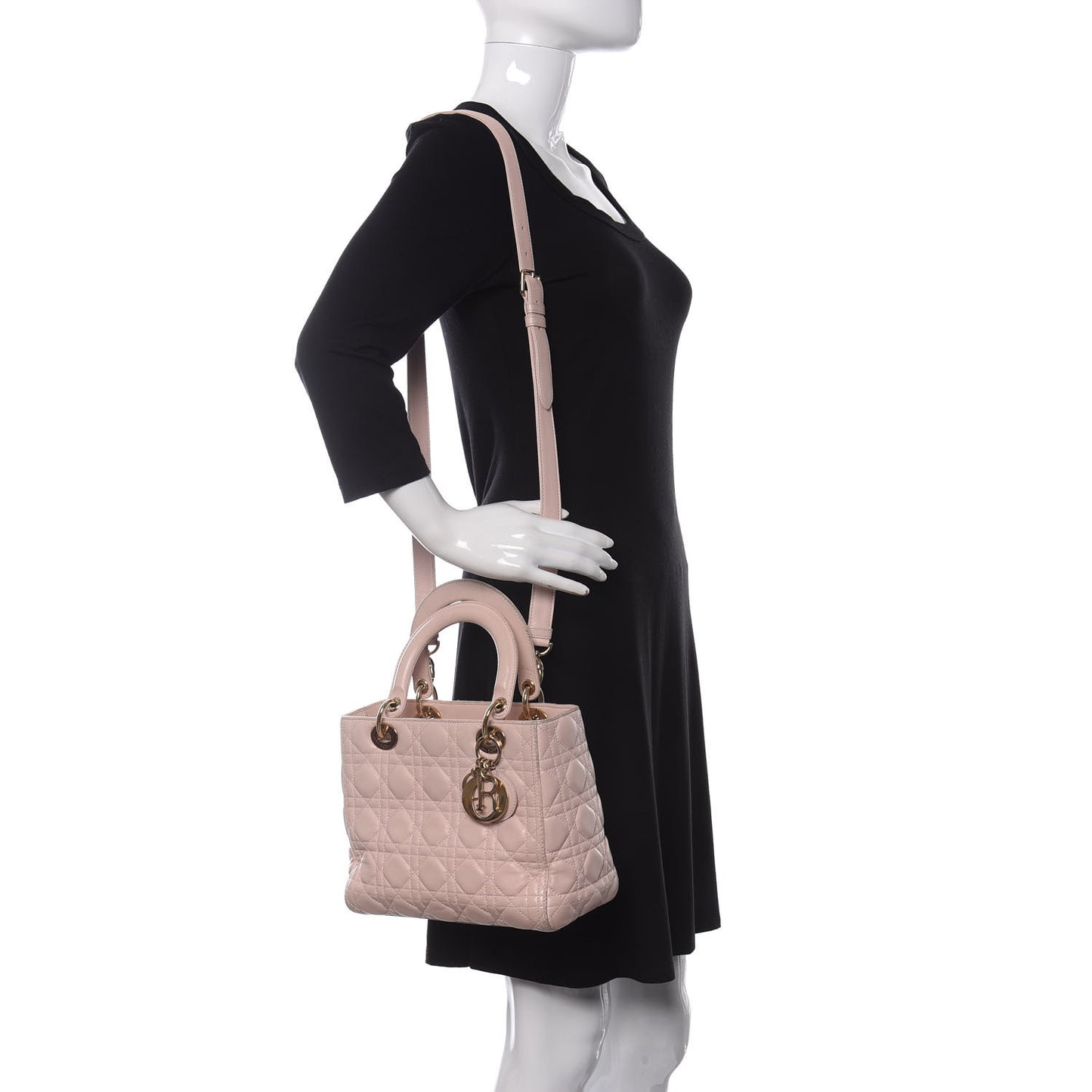 Lambskin Cannage Medium Lady Dior Light Pink