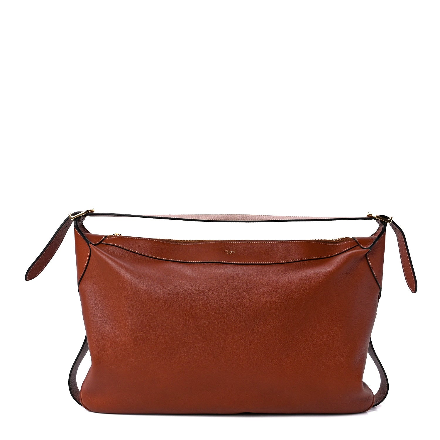 Celine Supple Calfskin Large Romy Shoulder Bag Tan 1 of 10