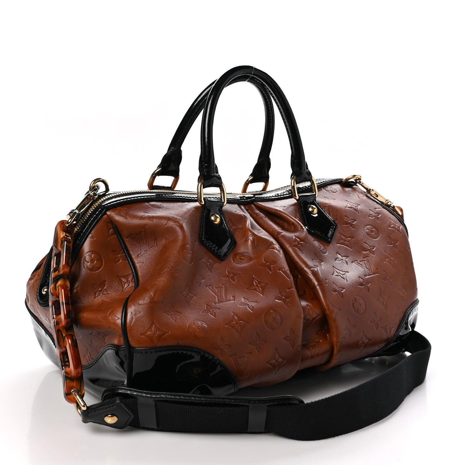 Louis Vuitton Cuir Embossed Monogram Stephen Bag Fauve 4 of 11