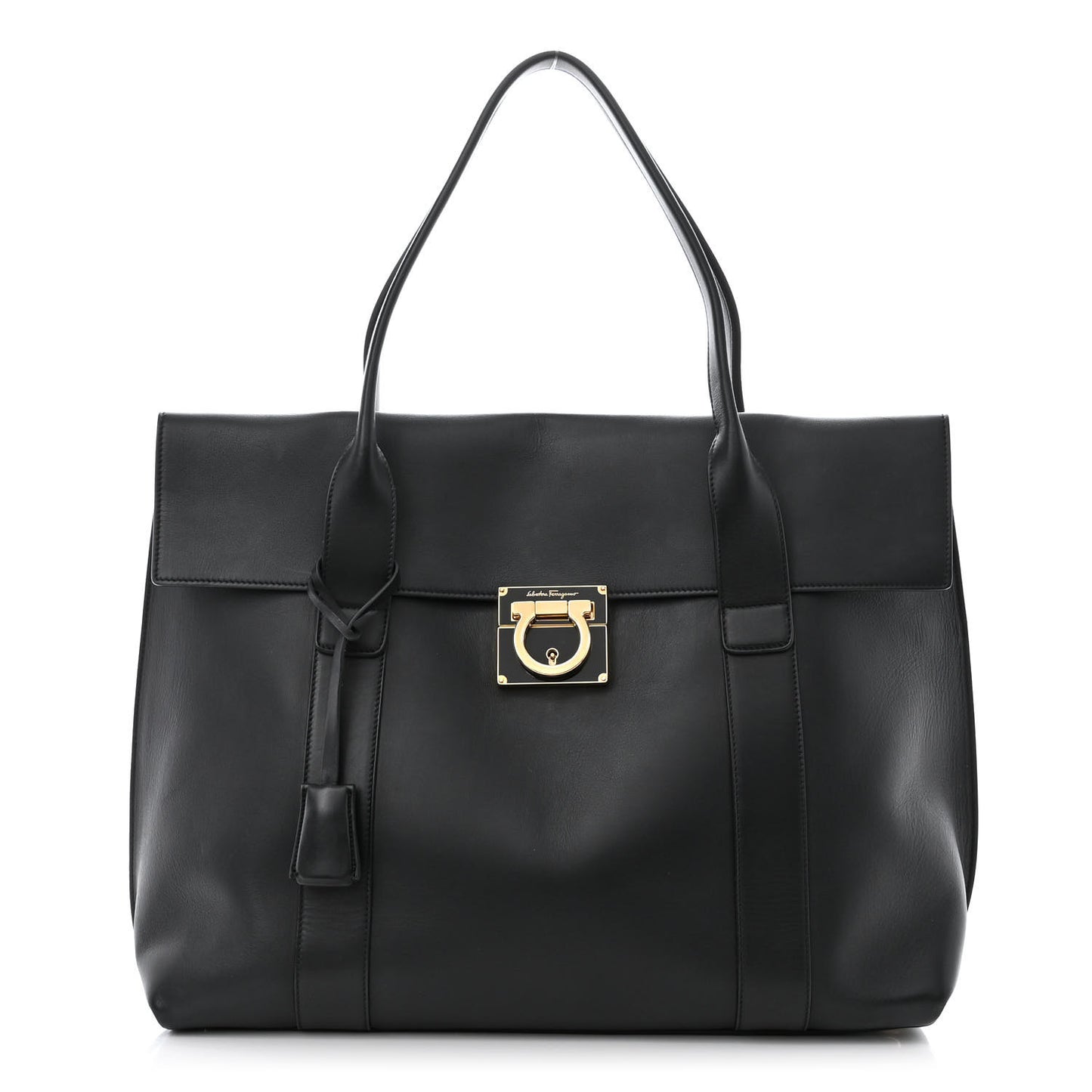 Calfskin Large Sookie Satchel Black
