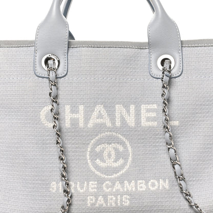 Chanel Mixed Fibers Small Deauville Tote Light Blue 9 of 12
