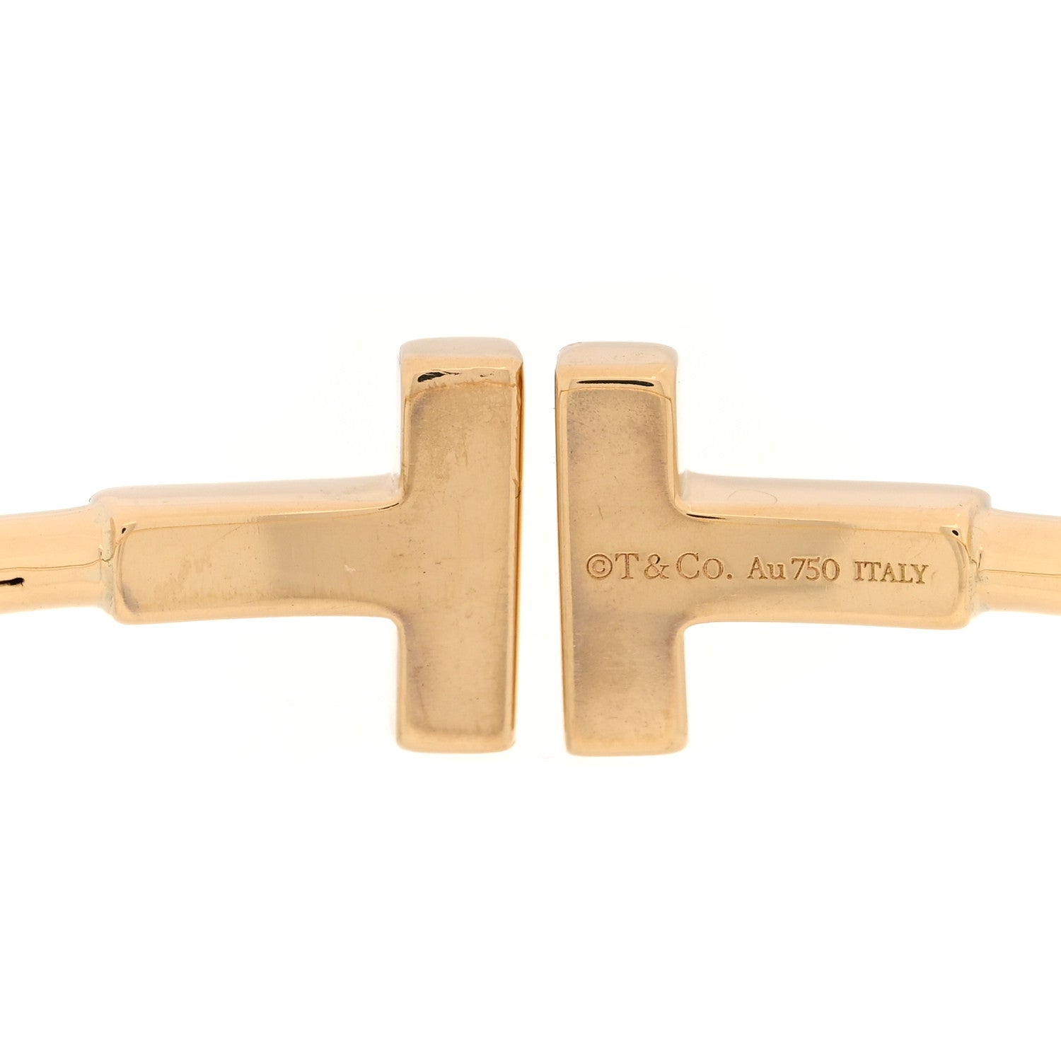 Tiffany 18K Yellow Gold T Wire Bracelet 3 of 4
