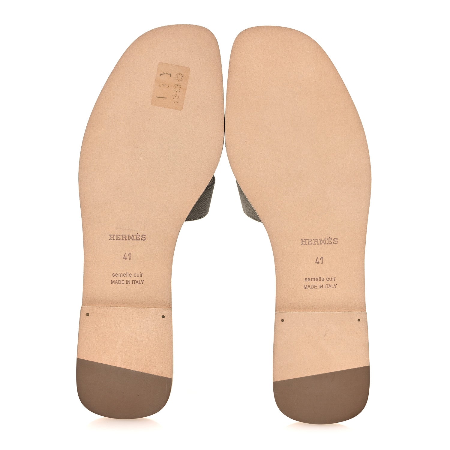 Hermes Epsom Oran Sandals 41 Etoupe 7 of 11