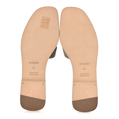 Hermes Epsom Oran Sandals 41 Etoupe 7 of 11