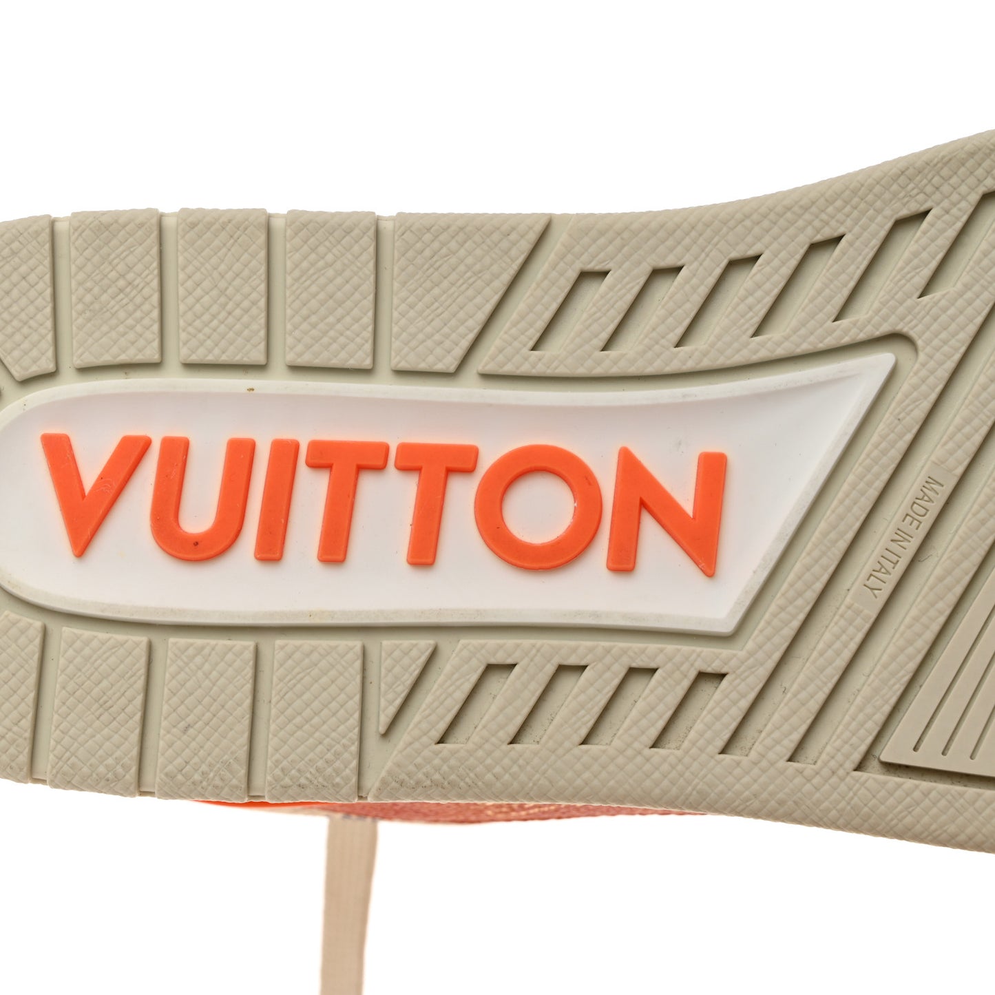Damier Grained Calfskin Monogram Mens LV Trainer Sneakers 9 Orange