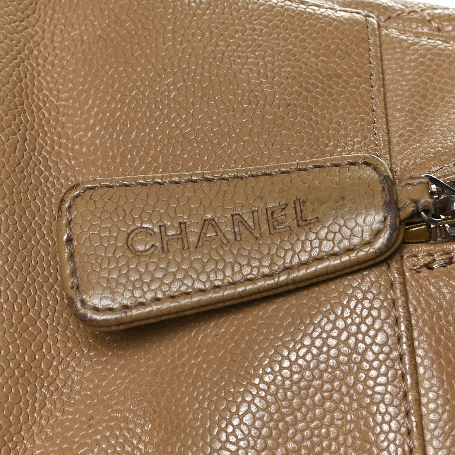Chanel Caviar Quilted Bowler Beige 7 of 14