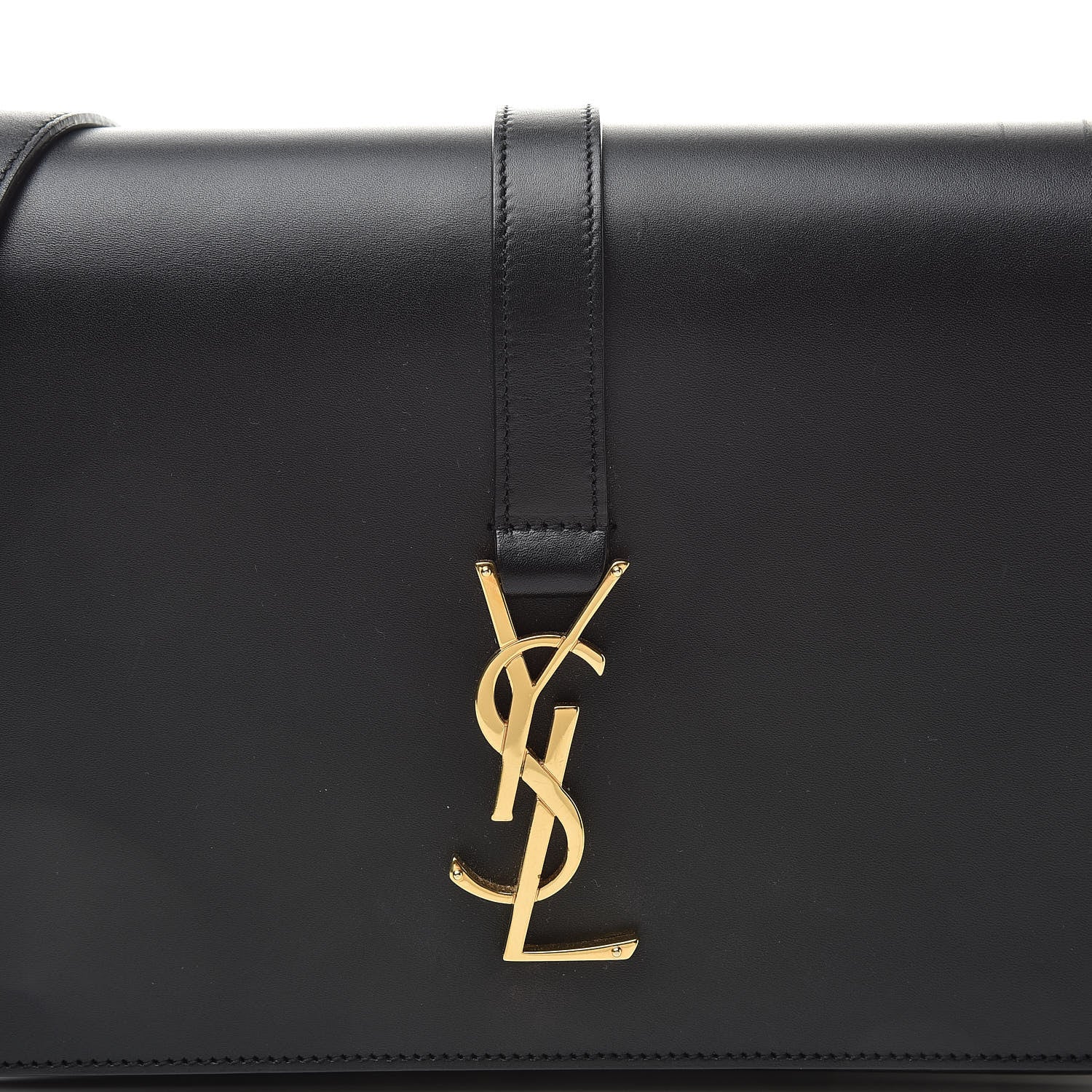 Saint Laurent Textured Calfskin Medium Classic Monogram Universite Bag Black 8 of 16