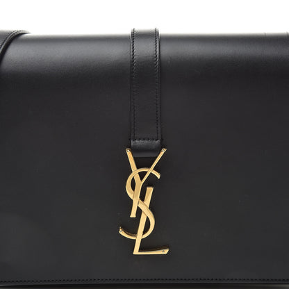 Saint Laurent Textured Calfskin Medium Classic Monogram Universite Bag Black 8 of 16