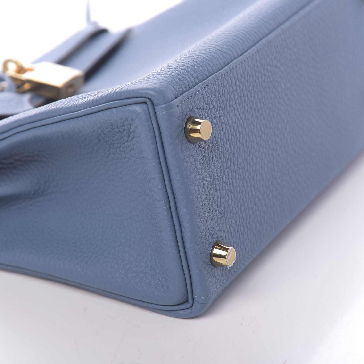 Hermes Togo Kelly Retourne 25 Azur 17 of 41