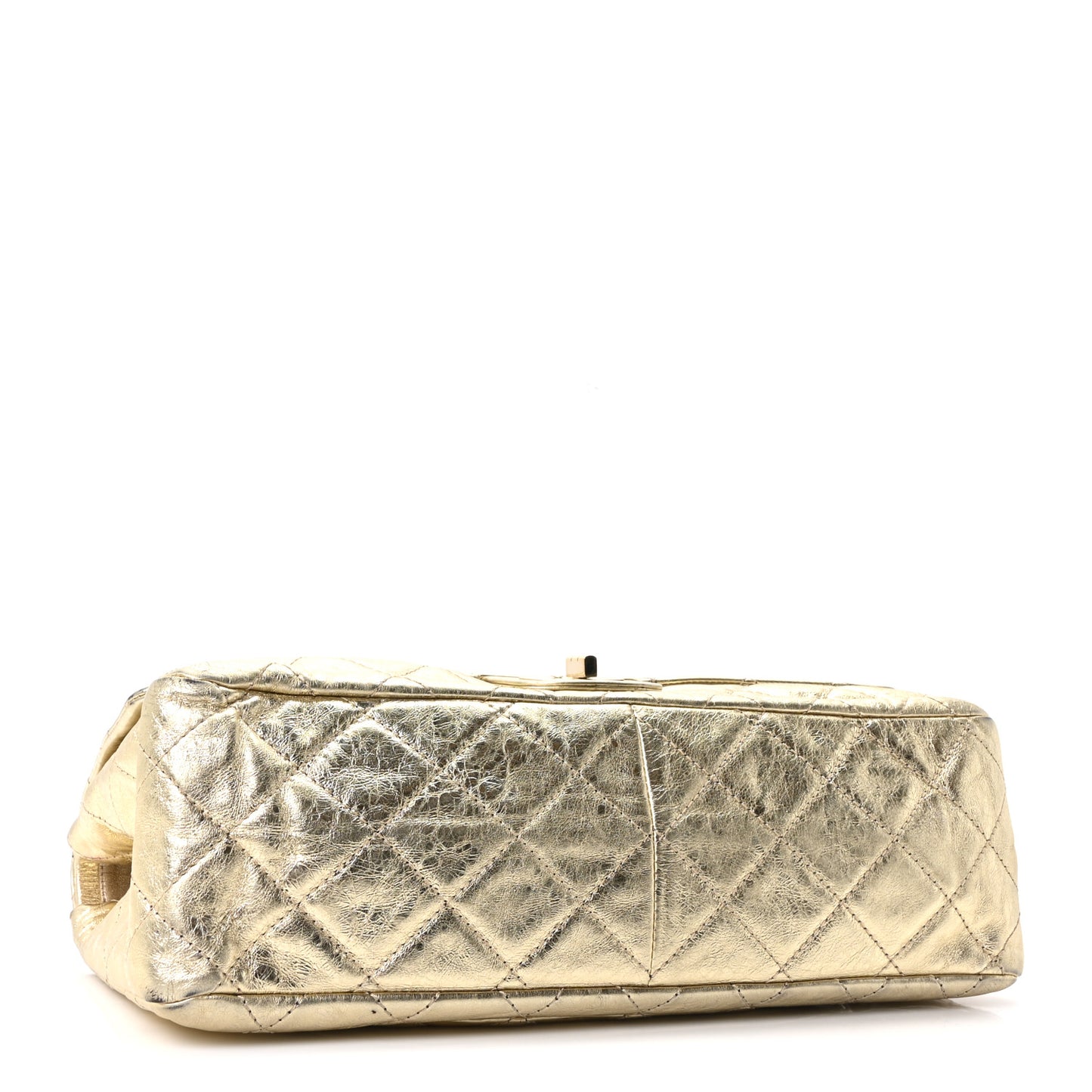 Metallic Aged Calfskin Quilted 2.55 Reissue 227 Flap Gold