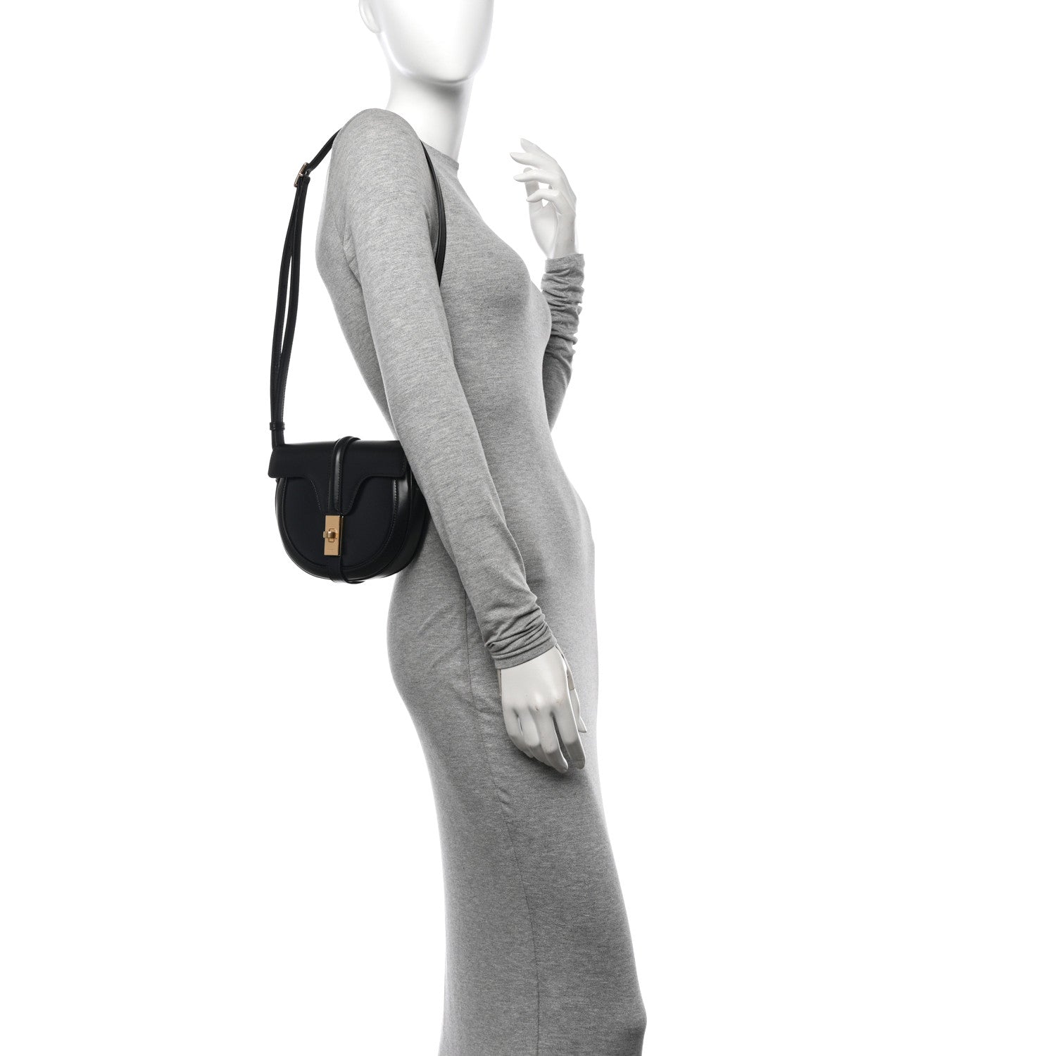 Celine Satinated Calfskin Besace Small 16 Black 2 of 11