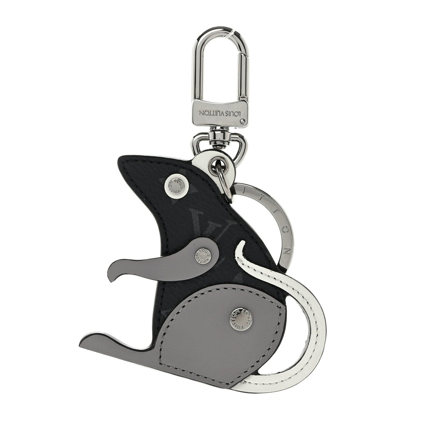 Calfskin Monogram Eclipse Rat Bag Charm Key Holder