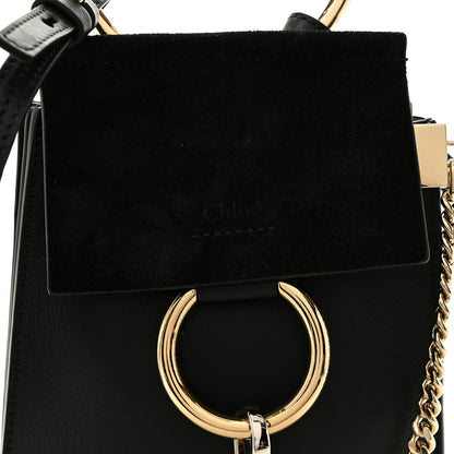Chloe Suede Calfskin Mini Faye Bracelet Bag Black 8 of 10