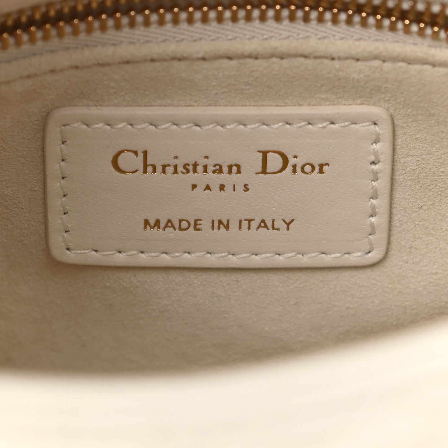 Lambskin Cannage Mini DiorAmour Lady Dior Latte