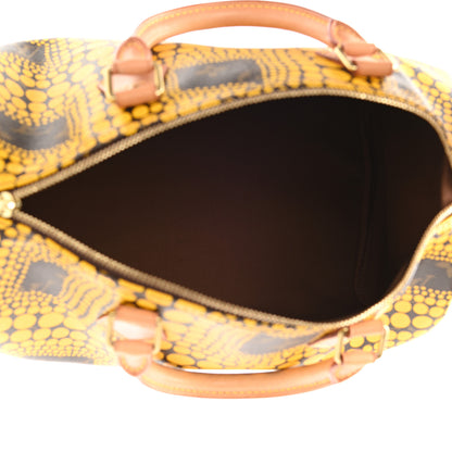 Louis Vuitton Monogram Kusama Town Speedy 30 Yellow 5 of 10