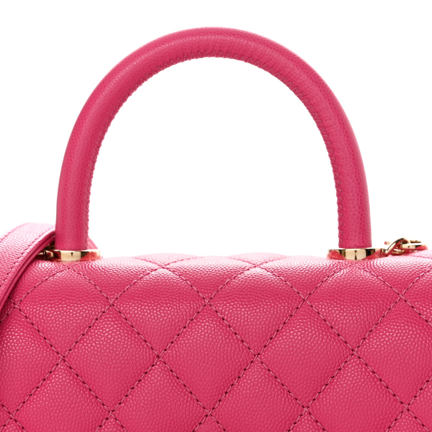 Chanel Caviar Quilted Mini Coco Handle Flap Rose 8 of 10
